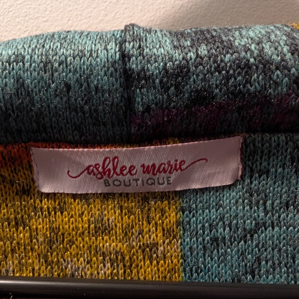 Multicolor Off-the-Shoulder Sweater - Picture 3 of 5